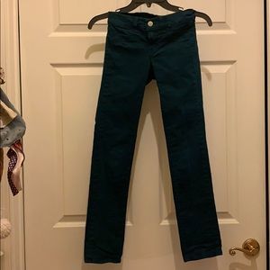 dark green girls 8 J Brand skinny jeans